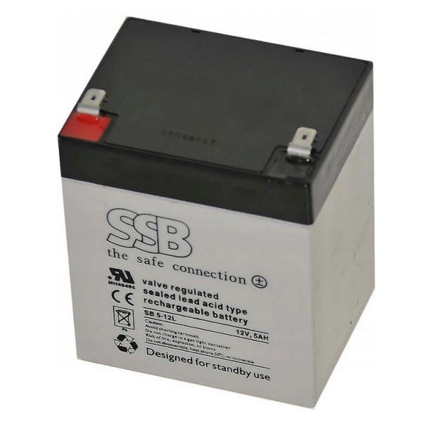 Akumulator 12V 5Ah SSB AGM BEZOBSŁUGOWY SB 5-12L