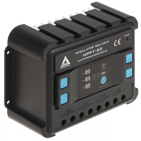 Regulator Solarny Ładowania Akumulatorów Scc-20A-Mppt Azo Digital Regulator Solarny Ładowania Akumulatorów Scc-20A-Mppt Azo Digital