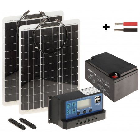ZESTAW FOTOWOLTAICZNY SP-KIT-2X50/26/PWM 225 Wh