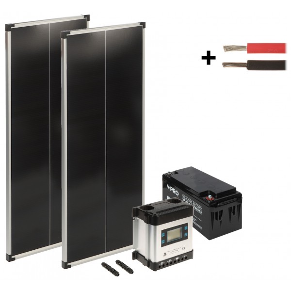 Zestaw Fotowoltaiczny Sp-Kit-2X100/65/mppt-Lcd 540 Wh Zestaw Fotowoltaiczny Sp-Kit-2X100/65/mppt-Lcd 540 Wh
