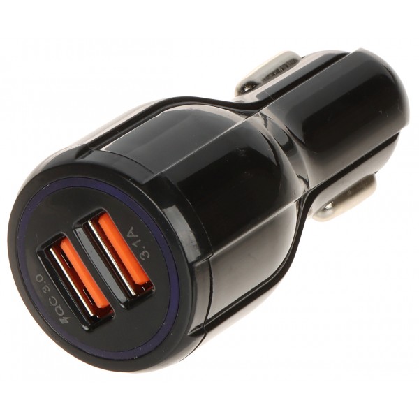 Ładowarka Samochodowa Usb 5V/3.1A/2Xusb-Quick3.0/car