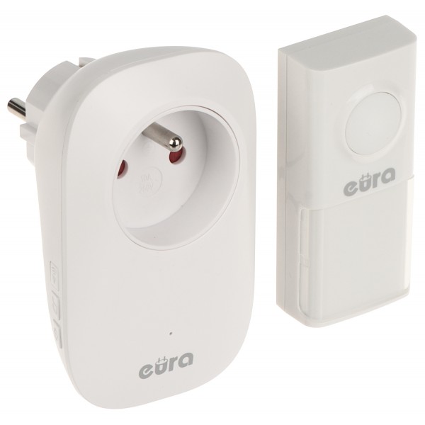 Dzwonek Bezprzewodowy Bezbateryjny Z Gniazdem 230V Ac Wdp-91H2 Ac 230V Eura