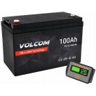 Akumulator BEZOBSŁUGOWY AGM VRLA 12V 100Ah VOLCOM TV-12-100-AE + tester MIERNIK NAPIĘCIA