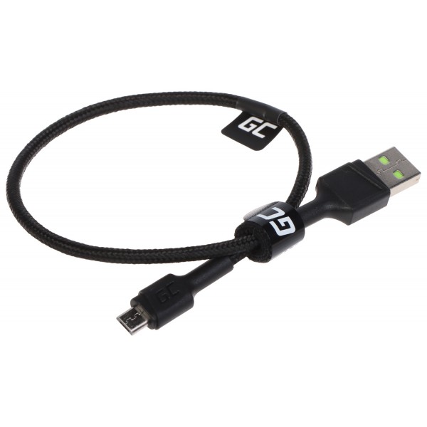 Przewód Usb-A/usb-Micro/0.3M-Gc Powerstream 0.3 M Green Cell