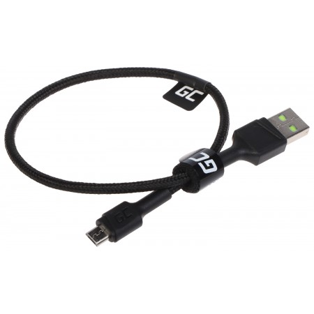 PRZEWÓD USB-A/USB-MICRO/0.3M-GC PowerStream 0.3 m Green Cell