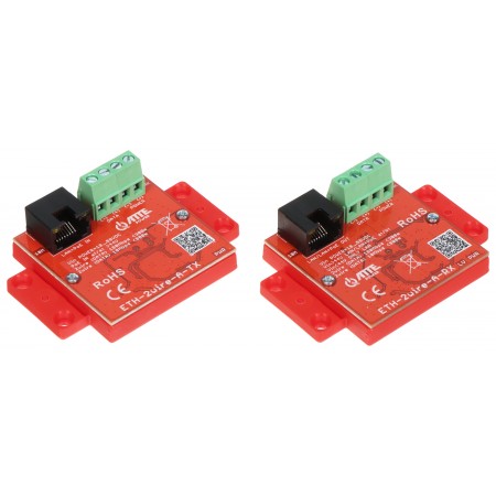ZESTAW KONWERTERÓW UTP / 2-WIRE DO TRANSMISJI LAN+POE ETH-2WIRE-A-SET KOMPLET 2 SZT ATTE