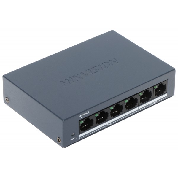 Switch Poe Ds-Xs0106-P 4-Portowy Hikvision