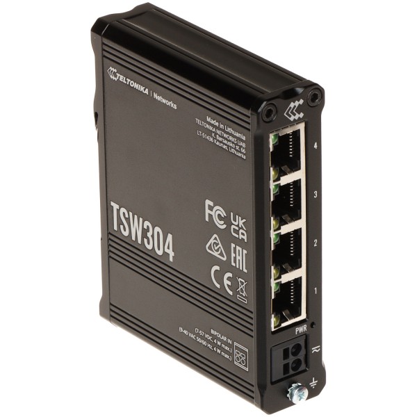Switch Przemysłowy   Tsw304 4-Portowy Teltonika