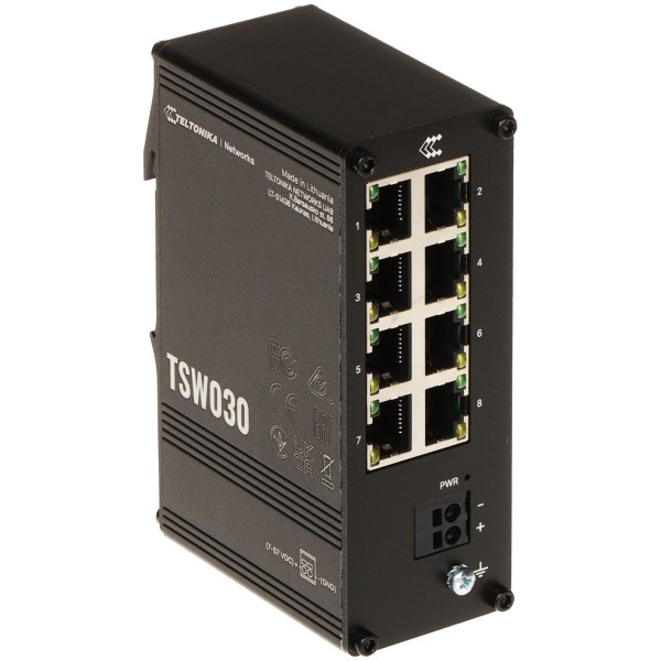 Switch Przemysłowy   Tsw030 8-Portowy Teltonika