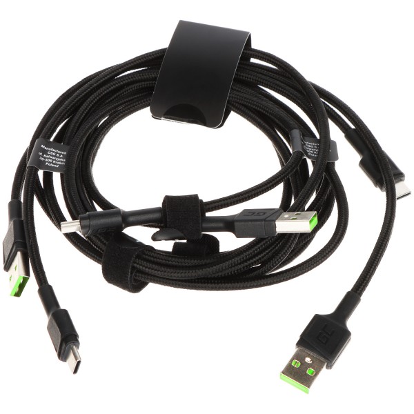 Zestaw Przewodów Kabgcset01-Gc Ray 0.3 M, 1.2 M, 2 M Green Cell