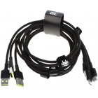 ZESTAW PRZEWODÓW KABGCSET02-GC Ray 3 x 1.2 m Green Cell