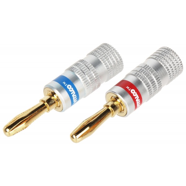 Para Wtyków Bananowych Ban-Plug-Hq Czerwony + Niebieski Vitalco