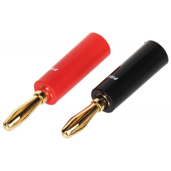 Para Wtyków Bananowych Ban-Plug-V2 Czerwony + Czarny Prolink