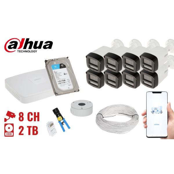 Zestaw Do Monitoringu Dahua-Nvr08-8Ipcb 8 Kamer + Rejestrator Dahua Zestaw Do Monitoringu Dahua-Nvr08-8Ipcb 8 Kamer + Rejestrator Dahua
