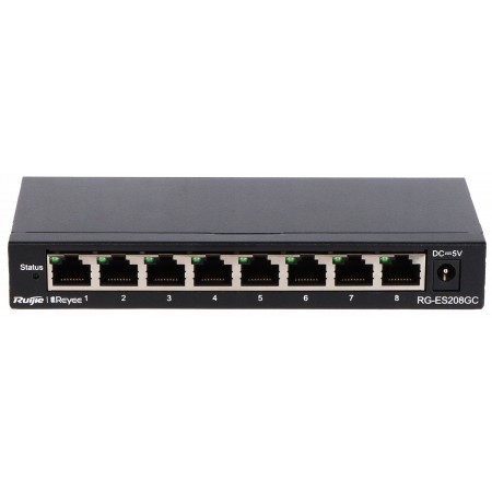 Switch RG-ES208GC 8-portowy | Zarządzalny | VLAN | Ruijie Reyee