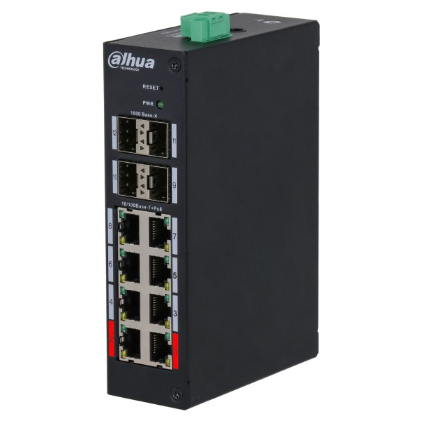 Switch Poe Hs4412-8Et-120 8-Portowy + 4 X Sfp Dahua
