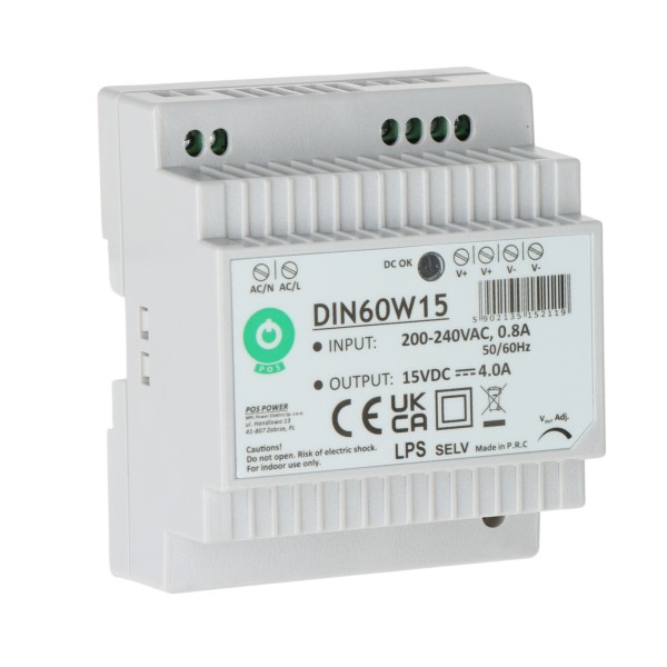 Zasilacz Impulsowy Din60W15 Pos