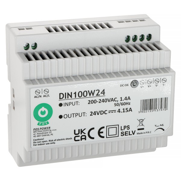 Zasilacz Impulsowy Din100W24 Pos