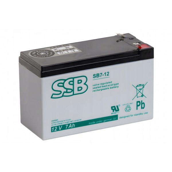 Akumulator Agm 12V 7Ah Ssb Sb7-12