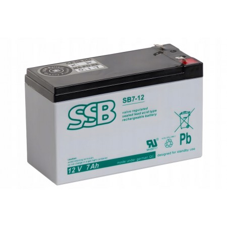 Akumulator AGM 12V 7Ah SSB SB7-12