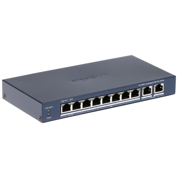 Switch Poe Ds-3E0310Hp-E(C) 8-Portowy Hikvision