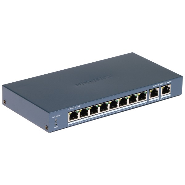 Switch Poe Ds-3E1310Hp-Ei(B) 8-Portowy Hikvision