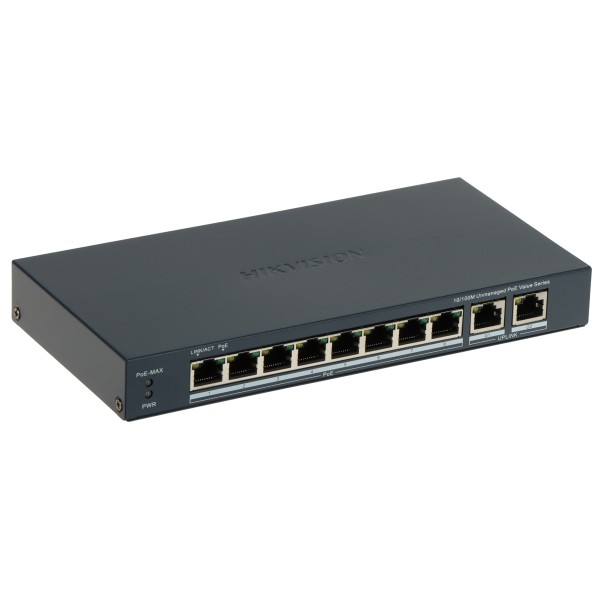 Switch Poe Ds-3E0310P-E/m(B) 8-Portowy Hikvision