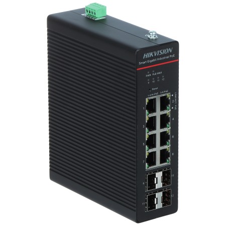 SWITCH PRZEMYSŁOWY POE DS-3T1512HP-SI-8P4FKIT(75W) 8-PORTOWY SFP Hikvision