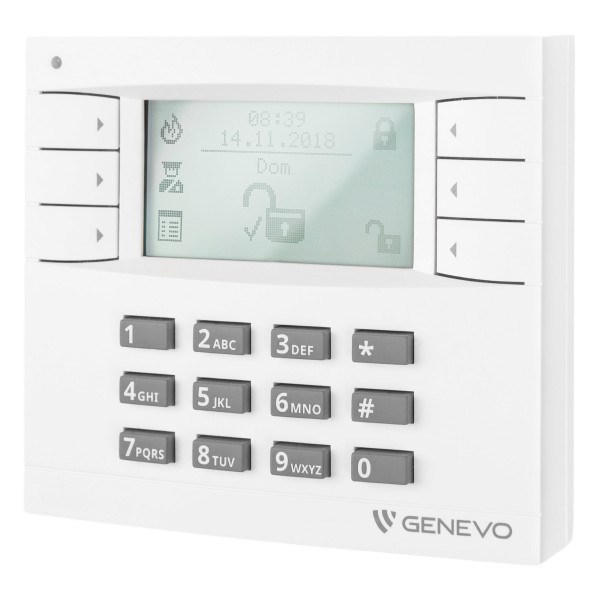 Klawiatura Do Centrali Alarmowej Prima-Lcd-Wh-Wh Genevo