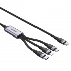 PRZEWÓD 3 W 1 C14101AGY01-1.5M USB-C/USB-C, LIGHTNING, MICRO-USB 1.5 m UNITEK