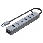 HUB USB 3.0 Y-3090-EU + ZASILACZ, 40 cm UNITEK