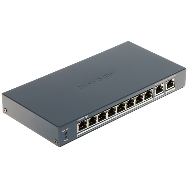 Switch Poe Ds-3E1510P-Ei/m(B) 8-Portowy Hikvision