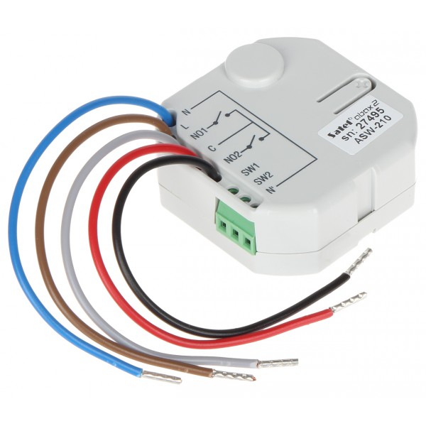 Bezprzewodowy Dwukanałowy Sterownik 230V Ac Asw-210 (Smart 2-Ch Relay) Abax/abax2 Satel