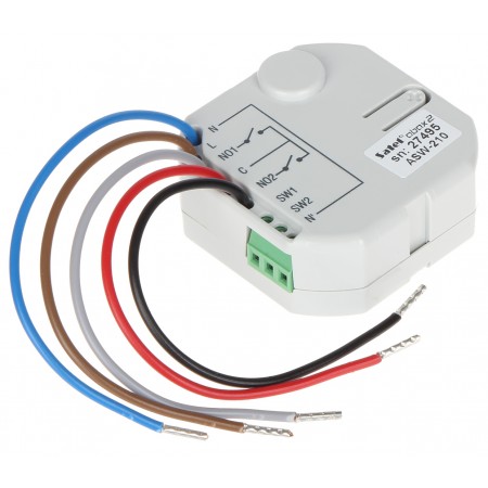 BEZPRZEWODOWY DWUKANAŁOWY STEROWNIK 230V AC ASW-210 (Smart 2-CH Relay) ABAX/ABAX2 SATEL