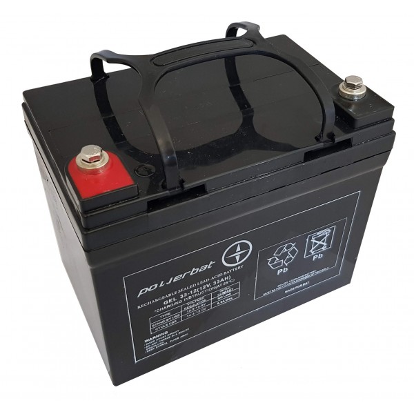 Akumulator żelowy GEL 12V 33Ah POWERBAT