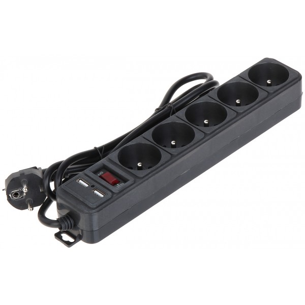 Listwa Zasilająca Ak-Sp-05U (5 Gniazd + 2 Usb) Akyga Listwa Zasilająca Ak-Sp-05U (5 Gniazd + 2 Usb) Akyga