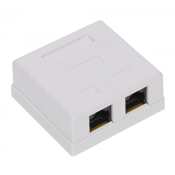 Gniazdo Końcowe Rj45-2G1/6 Podwójne