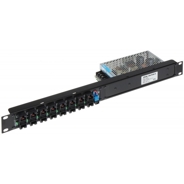 Patch Panel 8-Portowy Z Zasilaczem Zr48-158/poe-8 48 V Dc 3.3 A Patch Panel 8-Portowy Z Zasilaczem Zr48-158/poe-8 48 V Dc 3.3 A