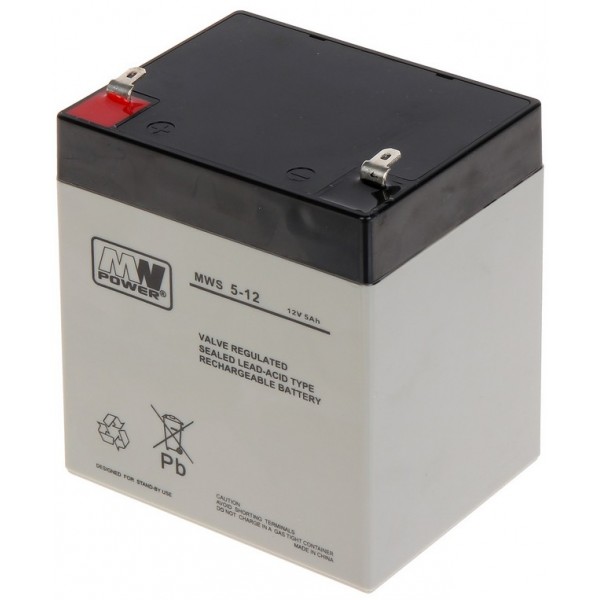 Akumulator 12V 5Ah żelowy MWS AGM