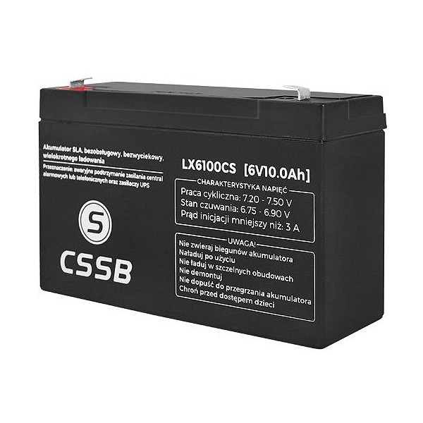 Akumulator żelowy AGM 6V 10Ah CSSB