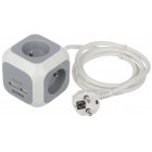 LISTWA ZASILAJĄCA OR-AE-13144 (4 GNIAZDA + 2 USB) ORNO
