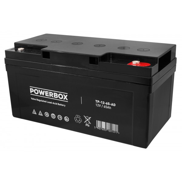 Akumulator AGM 12V 65Ah żelowy POWERBOX VRLA