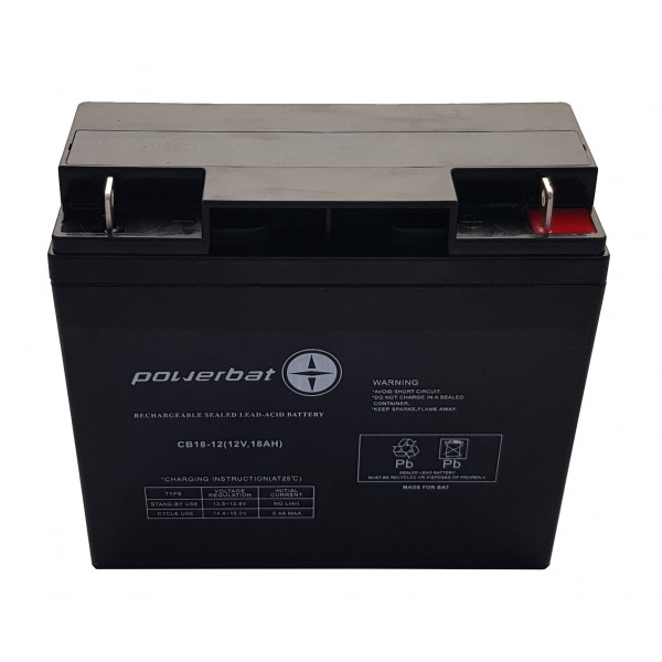 AKUMULATOR ŻELOWY AGM 12V 18Ah POWERBAT