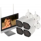 ZESTAW DO MONITORINGU APTI-KIT-WIFI-M50C2 Wi-Fi, 4 KANAŁY - 5 Mpx